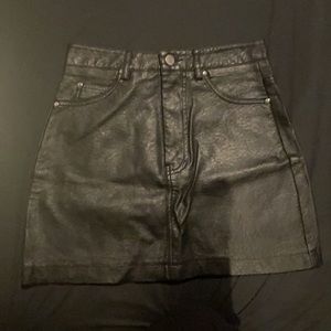 Black leather skirt (size S) #Mstore